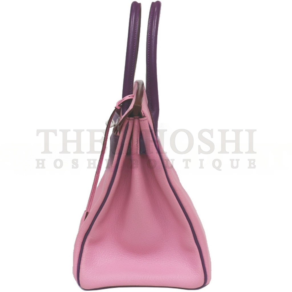 H**me5 BIRKIN 30 EPSOM MALVA AND ANEMONE PURPLE SILVER BUCKLE 5010502009566 (30*23*15cm) Master Quality